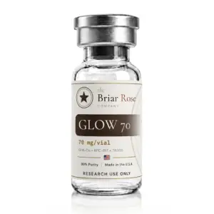 GLOW 70 Blend research peptide vial, USA-made, research use only