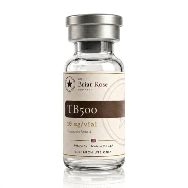 Thymosin Beta 4 / TB500 10 mg research peptide vial, USA-made, research use only